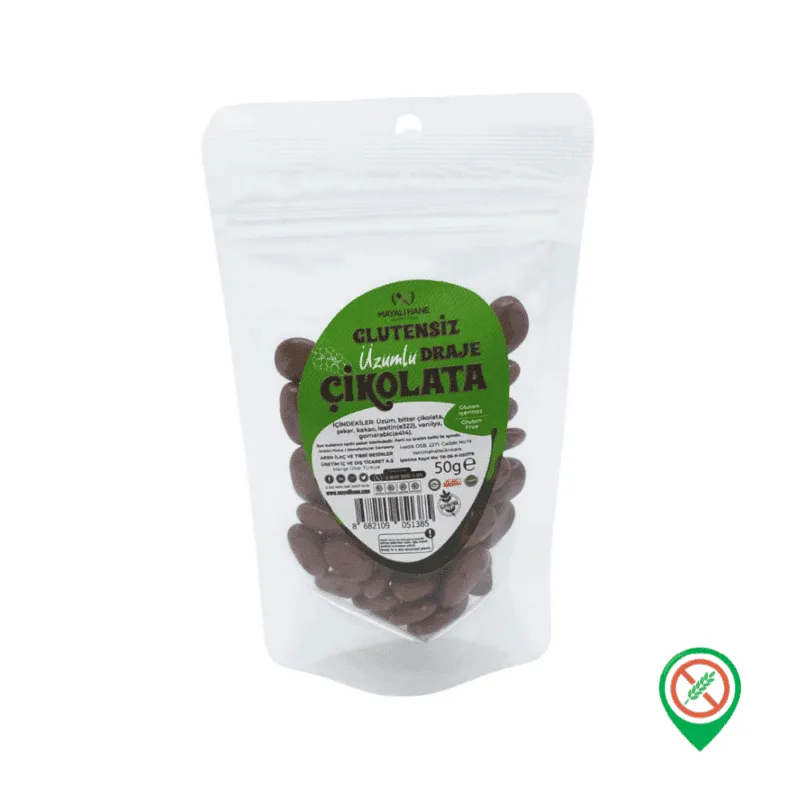 Mayalı Hane Üzümlü Draje Çikolata 50 gr - Görsel 1