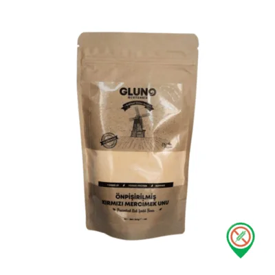 Gluno Ön Pişirilmiş Kırmızı Mercimek Unu 250 gr