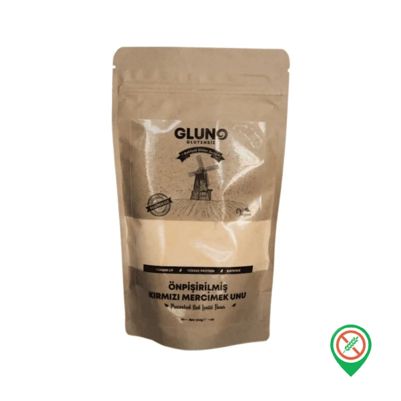 Gluno On Pisirilmis Kirmizi Mercimek Unu 250 gr