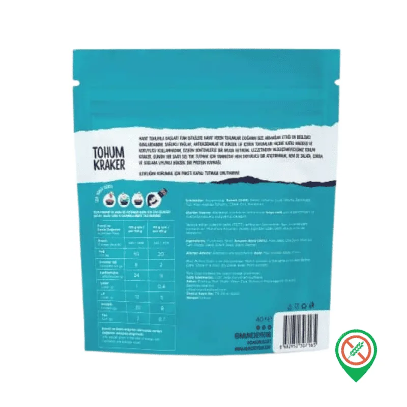 Munchey Deniz Tuzlu Sade Tohum Kraker 40 gr 1