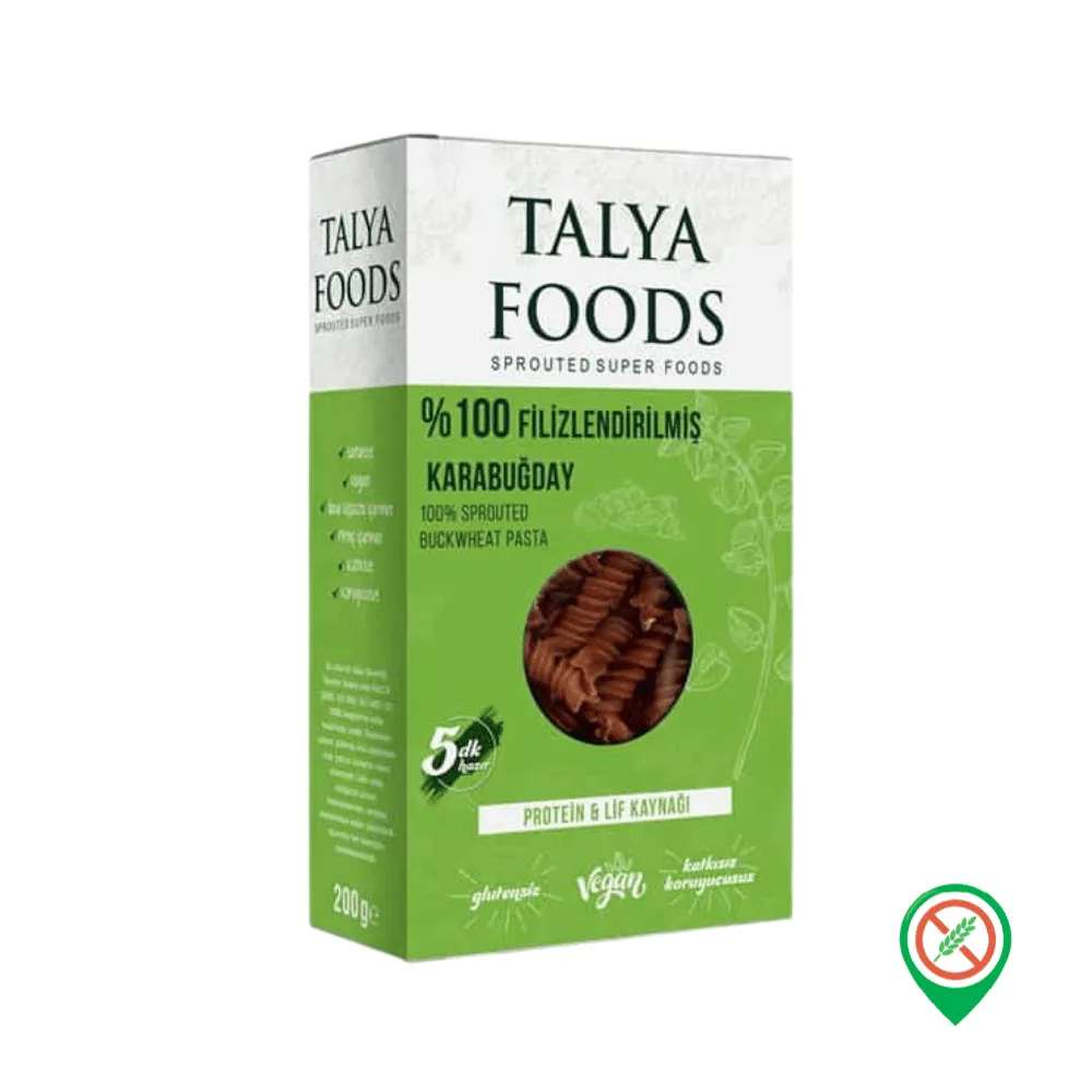 Talya Foods 100 Filizlenmis Karabugday Makarnasi 200 gr