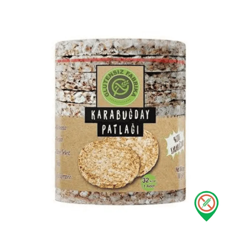 Glutensiz Fabrika Karabugday Patlagi 80 gr
