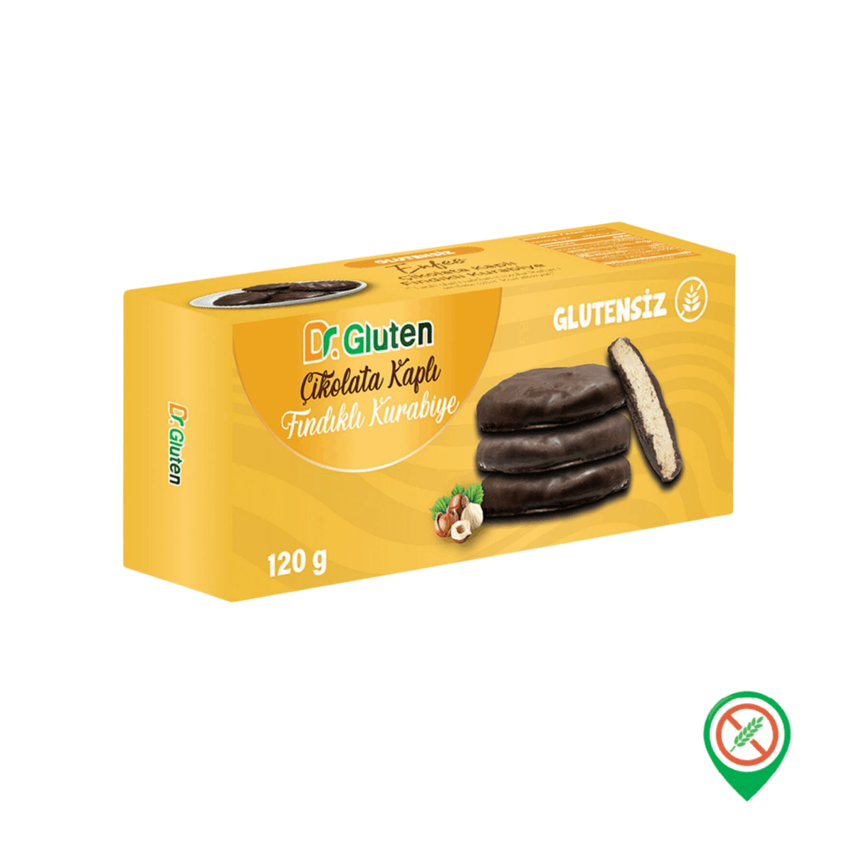 Dr. Gluten Cikolata Kapli Findikli Kurabiye 120 gr