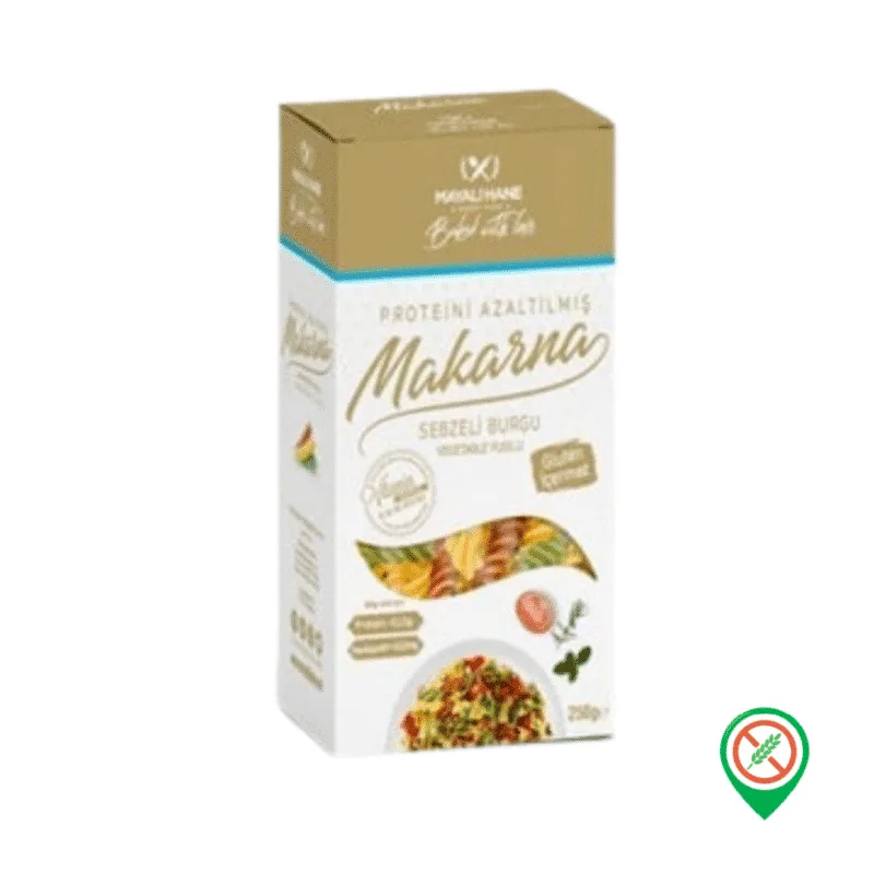 Mayali Hane Dusuk Proteinli Sebzeli Burgu Makarna 250 gr