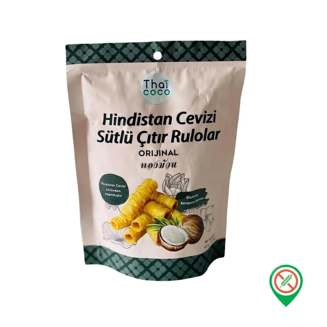 Thai Coco Hindistan Cevizi Sutlu Citir Rulolar 40 gr