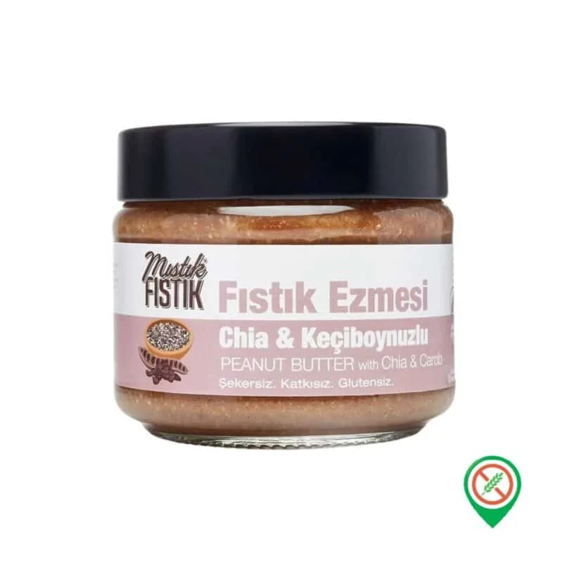 Mıstık Fıstık Chia & Keçiboynuzlu Yer Fıstığı Ezmesi 200 gr - Görsel 1