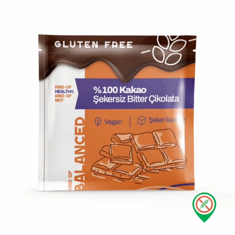 Balanced %100 Bitter Çikolata 40 gr - Görsel 1