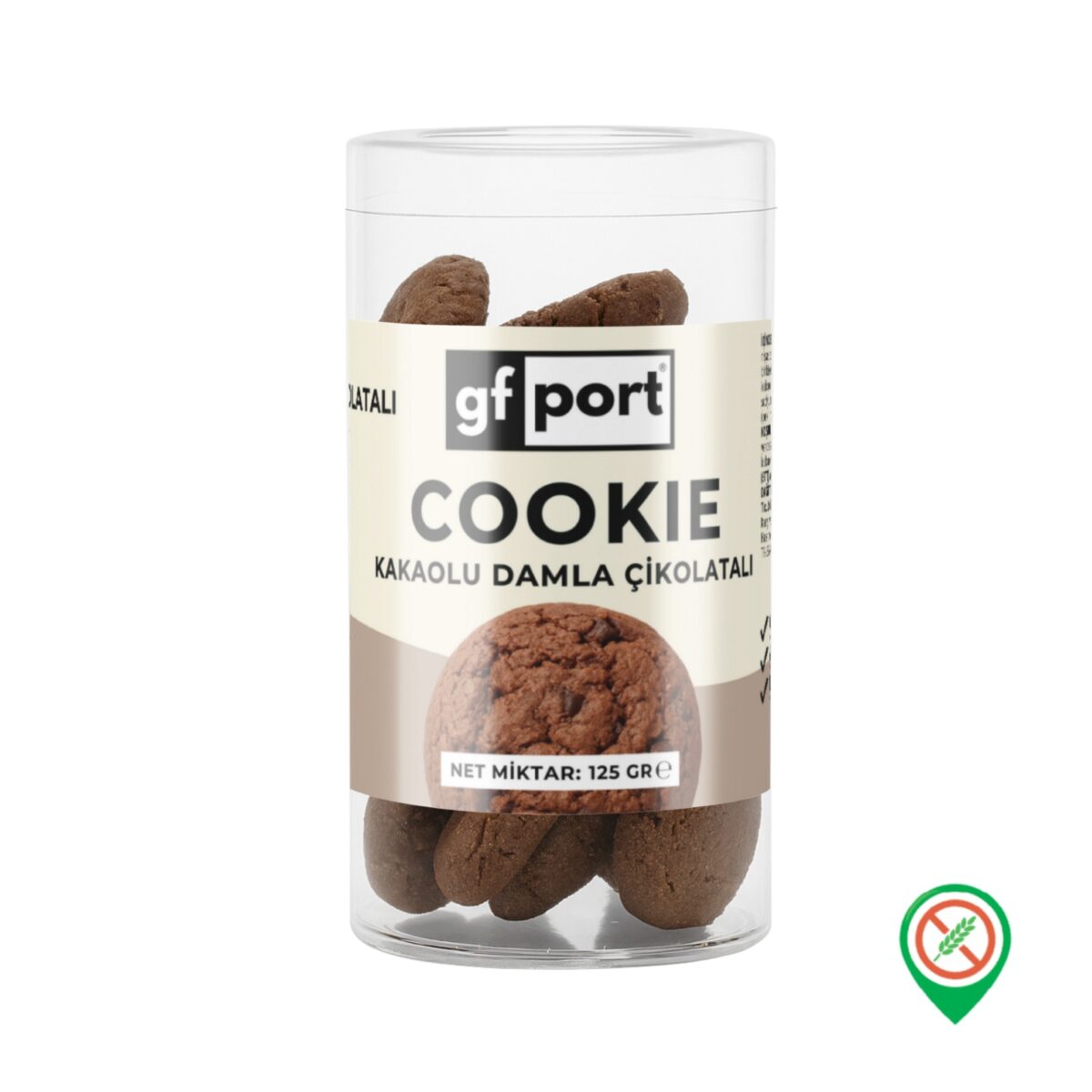 Gfport Kakaolu Damla Cikolatali Cookie 125 gr