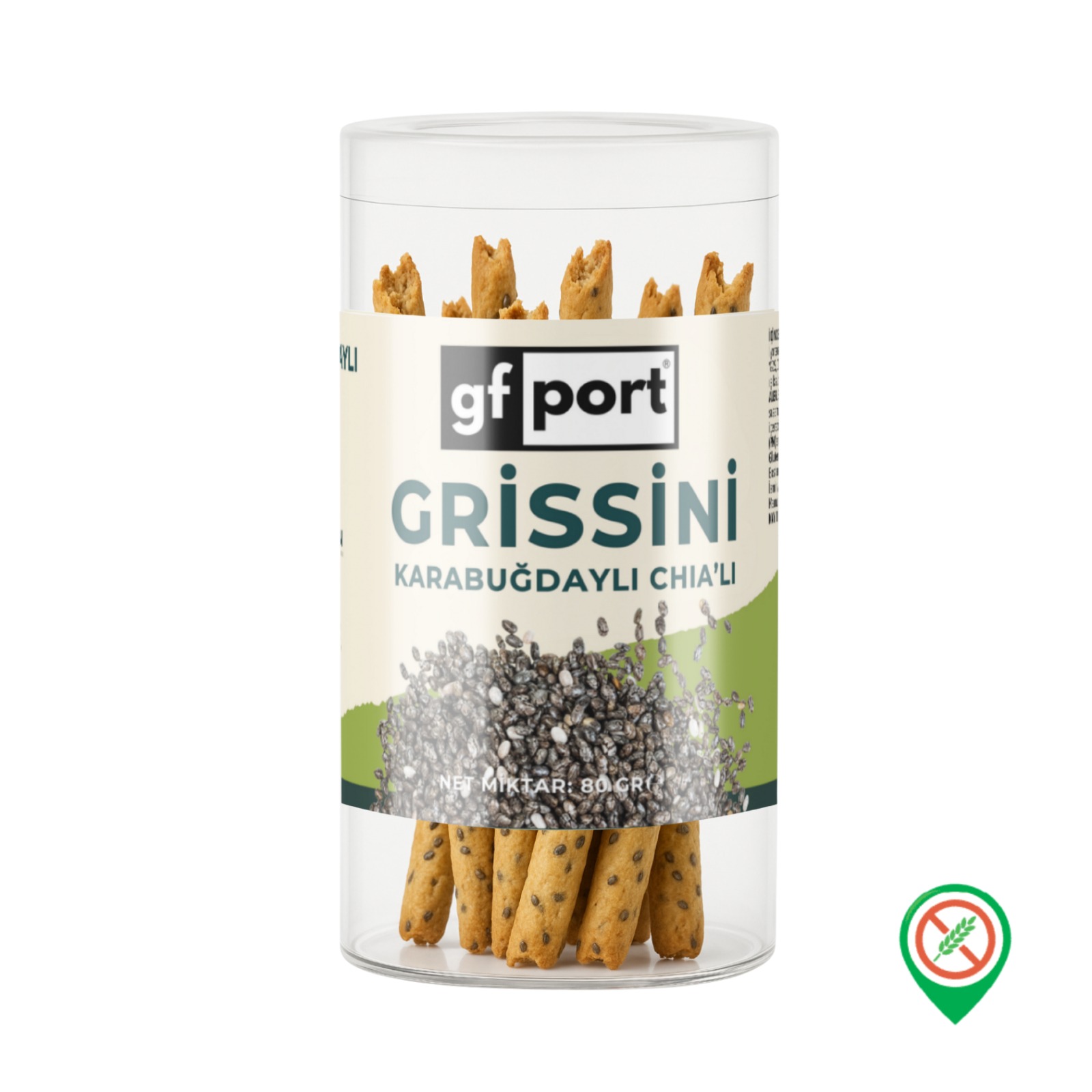 Gfport Karabuğdaylı Chia’lı Grissini 80 gr Gfport Karabuğdaylı Chia'lı Grissini 80 gr - Görsel 1