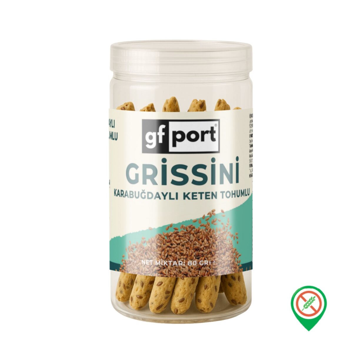 Gfport Karabugdayli Keten Tohumlu Grissini 80 gr