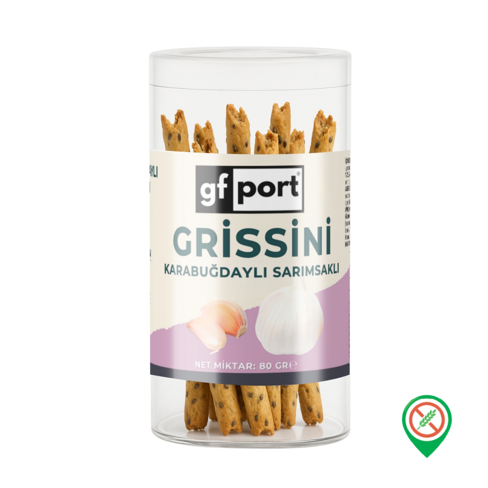 Gfport Karabuğdaylı Sarımsaklı Grissini 80 gr Gfport Karabuğdaylı Sarımsaklı Grissini 80 gr - Görsel 1