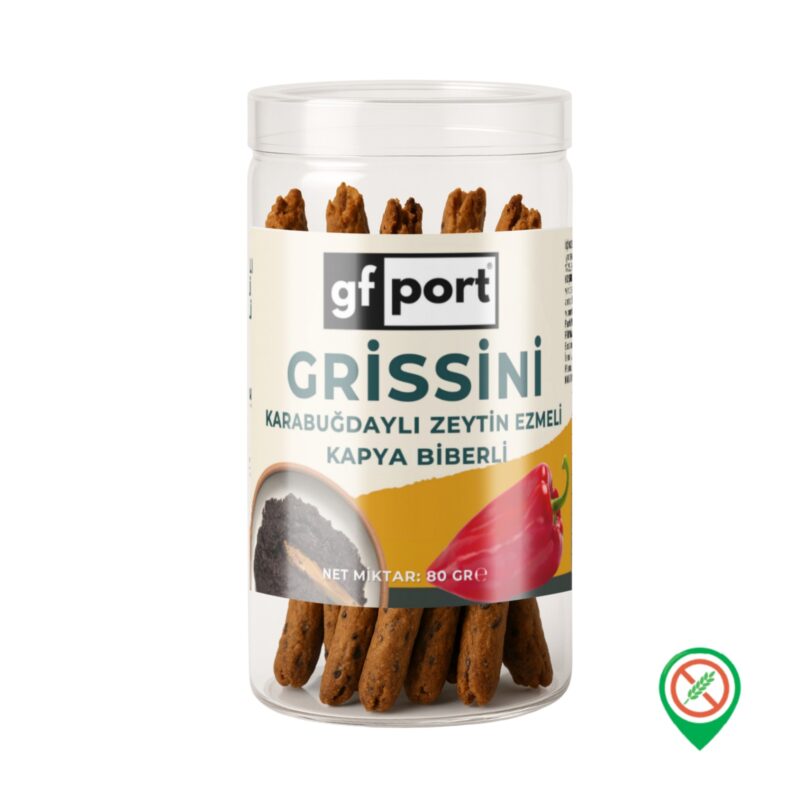 Gfport Karabuğdaylı Zeytin Ezmeli Kapya Biberli Grissini 80 gr - Görsel 1