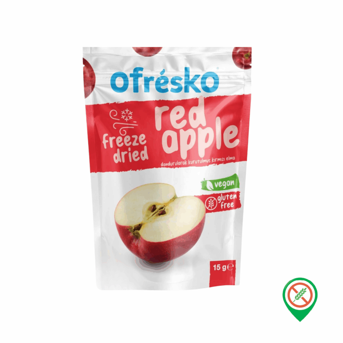 Ofresko Kirmizi Elma Freeze Dry Kuru Meyve Cipsi 15 gr