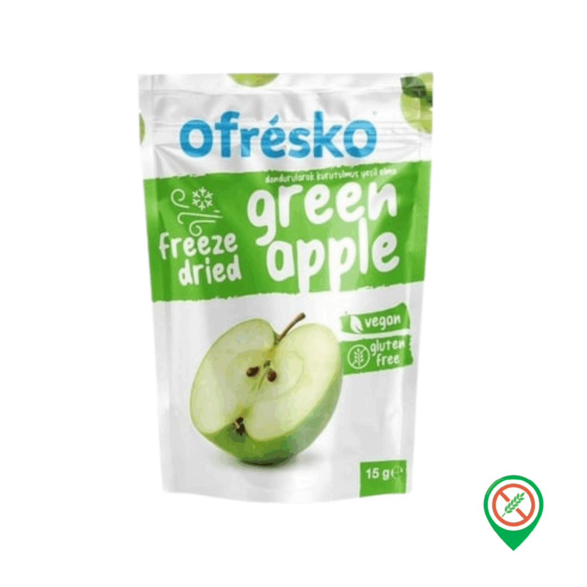 Ofresko Yesil Elma Freeze Dry Kuru Meyve Cipsi 15 gr